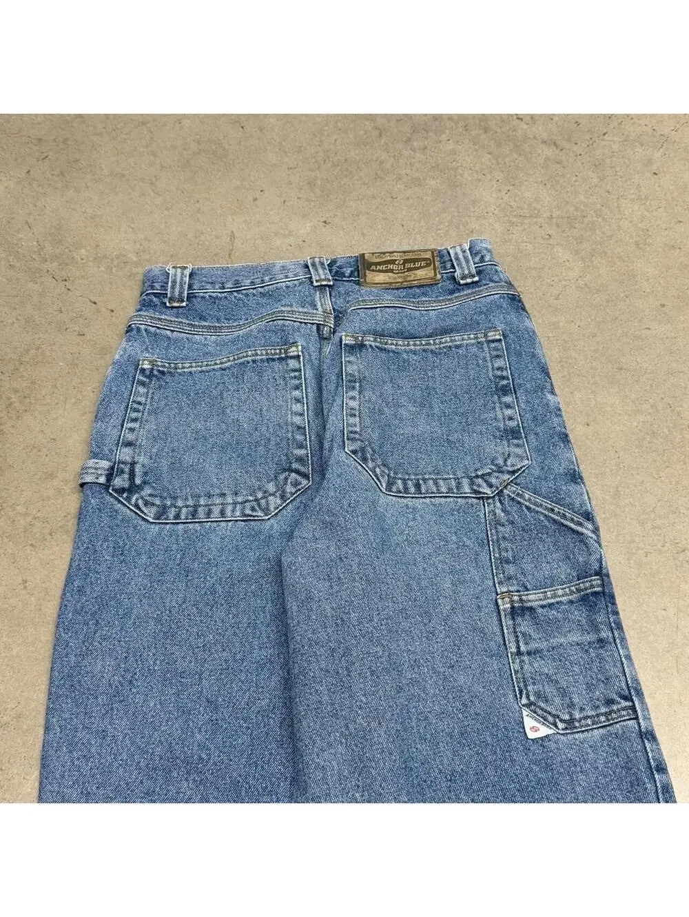 Vintage Anchor Blue Carpenter Jeans Mens 30x30 Blue Baggy Skate Grunge 90s Y2K